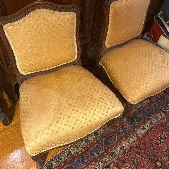 Set of 2 Antique Small Chairs For Sale - Image 4 of 8