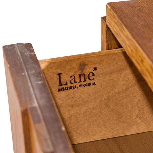 Brown Lane Staccato Brutalist Mid Century Oak Lowboy Dresser For Sale - Image 8 of 8