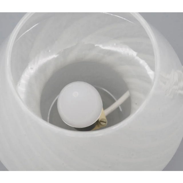 Vintage Mushroom Table Lamp in Grey Murano Glass, 1970s For Sale - Image 7 of 8