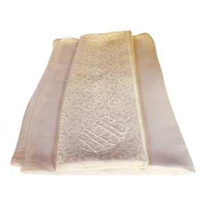 Elegant Early 20th Century French Damask Tablecloth - Paris Flea Market Find