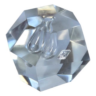 Vintage Iittala Faceted Crystal Orchid Bud Vase Designed by Timo Sarpaneva For Sale
