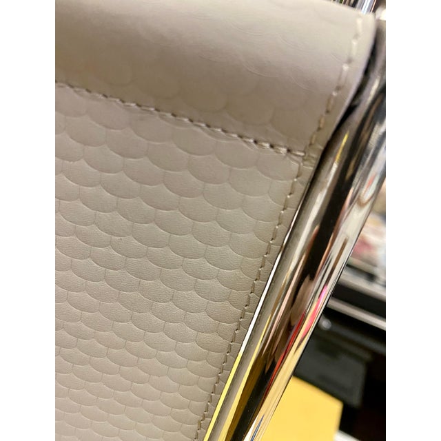 Metal Modern Leather Magazine Sling Designed by Marta Giardini For Sale - Image 7 of 11