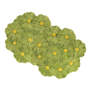 Bordallo Pinheiro Maria Flor Charger Plates, Cosmos, Set of 2 For Sale