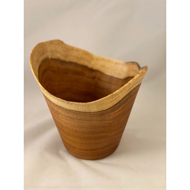 Custom Mesquite Natural Edge Bowl For Sale In New York - Image 6 of 8