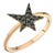 Own Your Story Blackout Rock Star Ring in Rose Gold, Size 7 For Sale