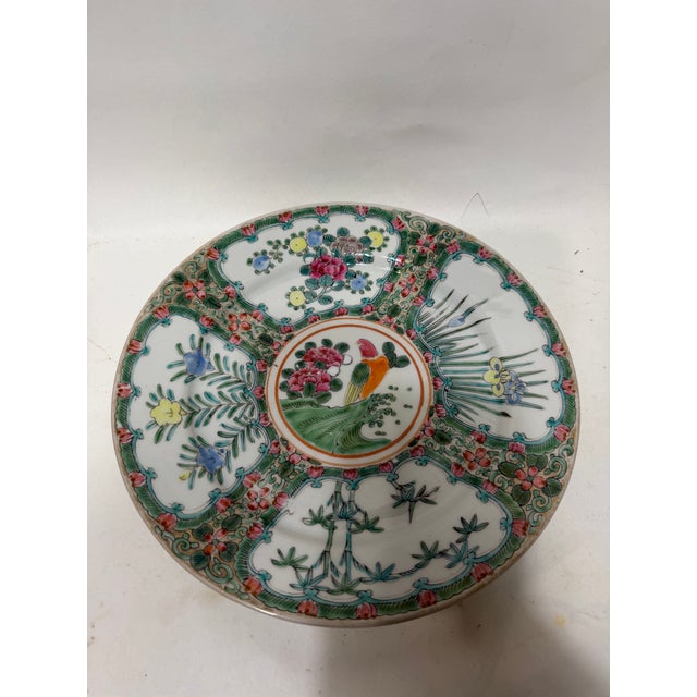 Vintage Chinese Export Famille Rose Medallion Porcelain Round Plate 9.5". Set of 11 For Sale - Image 15 of 18