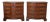 Pair of Baker Mahogany Banded Chest / Nightstands For Sale