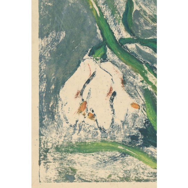 Paper Vintage Abstract Floral Art Print by Zolo Palugyay, Spring Flowers - 8" X 10" For Sale - Image 7 of 9