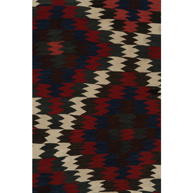 Vintage Kilim With Red, Teal and Blue Geometric Patterns, From Rug & Kilim For Sale In New York - Image 6 of 7