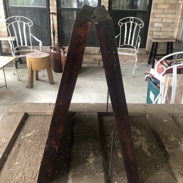 Rustic 1990s Wood Wine Bottle Holder/Riddling Rack/Table Top For Sale - Image 3 of 8