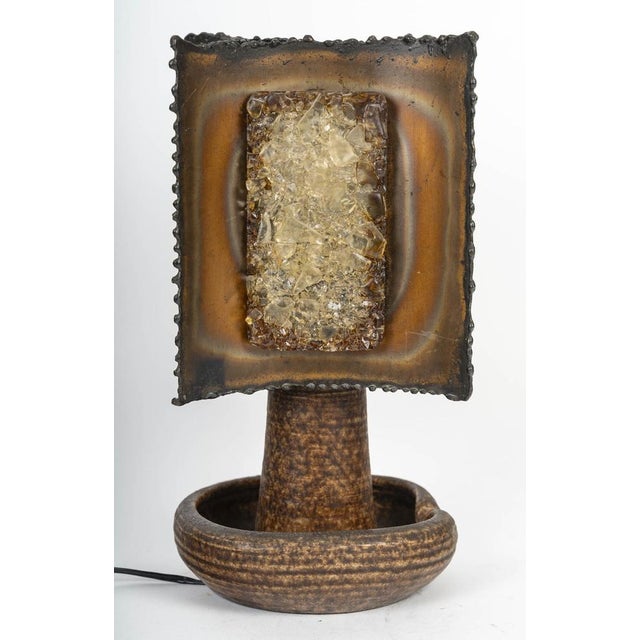 Ceramic and Metal Table Lamp from Accolay, 1970s For Sale - Image 6 of 7