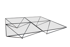 Large Minimal Coffee Table by Paolo Piva for B&B Italia / C&B Italia, 1980s