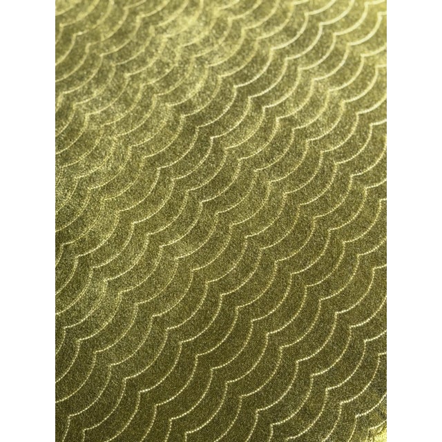 Custom Ottoman in Green For Sale In Los Angeles - Image 6 of 8