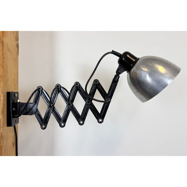 Mid-Century Industrial Scissor Wall Lamp, 1960s For Sale - Image 12 of 18