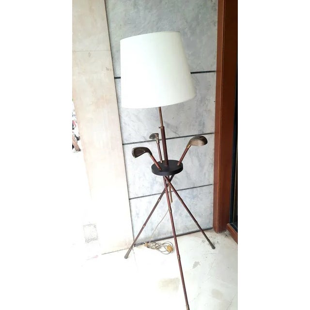 Golf Floor Lamp attributed Jacques Adnet, 1940s For Sale - Image 9 of 9