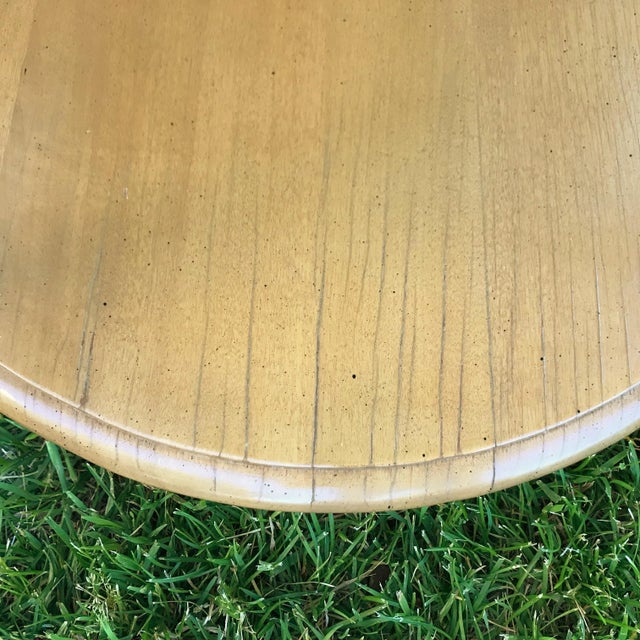 Mid 20th Century French Country Pink Marble Top Accent Table For Sale - Image 11 of 13