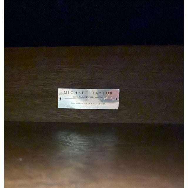 Brown 1990s Michael Taylor Designs "Lombardi" Serpentine Sideboard Buffet, 79" Wide For Sale - Image 8 of 8