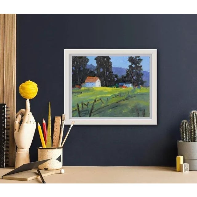 Quiet Places & Journeys — Mendocino Farmhouse (Original Oil Landscape) For Sale - Image 9 of 12
