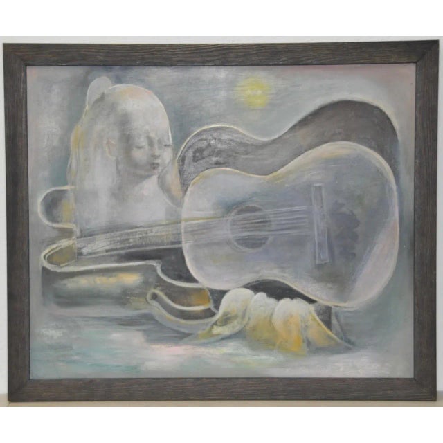 Nura Ulreich (American, 1899-1950) Musical Dreamscape Original Oil Painting C.1930s For Sale - Image 10 of 11