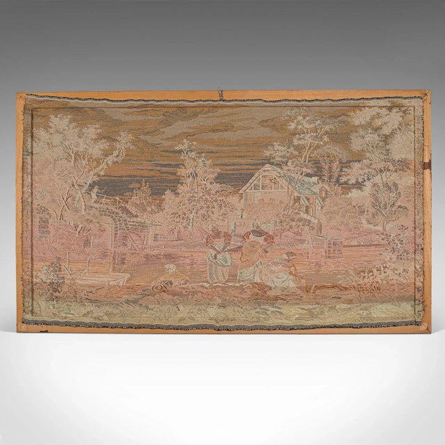 1930s Vintage French Needlepoint Panoramic Tapestry For Sale - Image 9 of 10