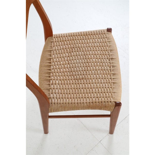 Danish GS60 Chairs in Teak and Paper Cord by Arne Wahl Iversen for Glyngøre Stolefabrik, 1970s, Set of 6 For Sale - Image 17 of 18