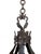 Spanish Revival Vintage French Wrought Iron Chandelier With Forged Flowers For Sale - Image 3 of 13