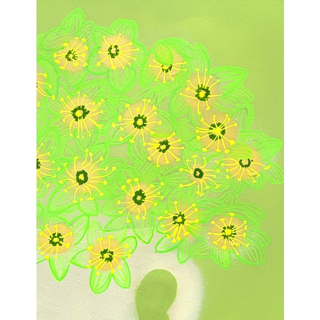 Contemporary Chartreuse Green Hellebore Flowers No.1 Contemporary Botanical Painting by Susan Havens For Sale - Image 3 of 4
