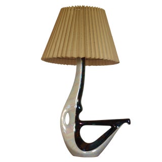 Vintage Iridescent Ceramic Lamp from Verceram For Sale