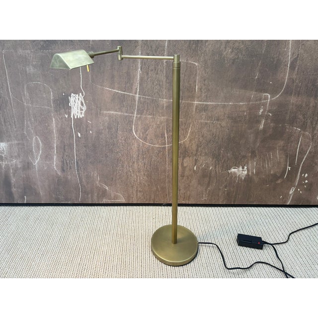 Rh Métier Task Floor Lamp Lacquered Burnished Brass | Adjustable Swing Arm | Dimmable Task Lighting For Sale - Image 15 of 18
