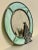 Mid 20th Century Vintage Coastal Stained Glass & Pewter Finish Ship Accent Mirror For Sale - Image 5 of 11