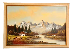 Dutch Landscape, 1970s, Oil on Canvas