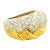 Vintage MDJ Italian Two-Tone Diamond Bombe Ring, Size 6.5 For Sale