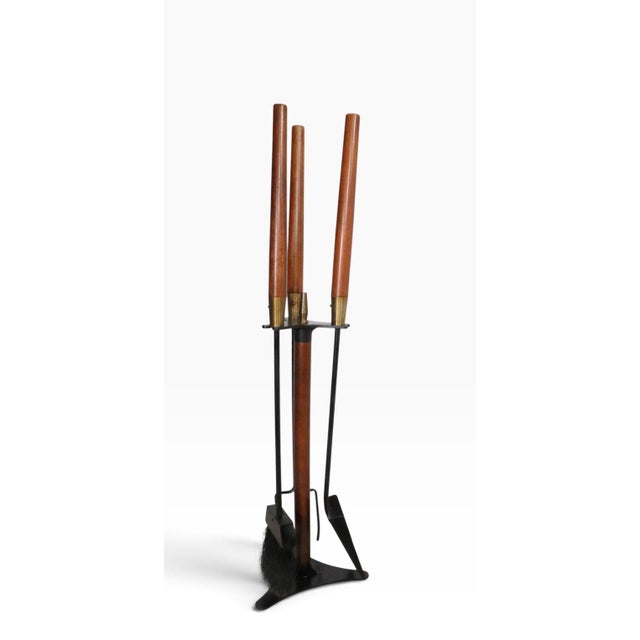 Mid-Century Modern Mid Century Fireplace Tool Set by the Seymour Manufacturing Company C 1950/60’s For Sale - Image 3 of 5