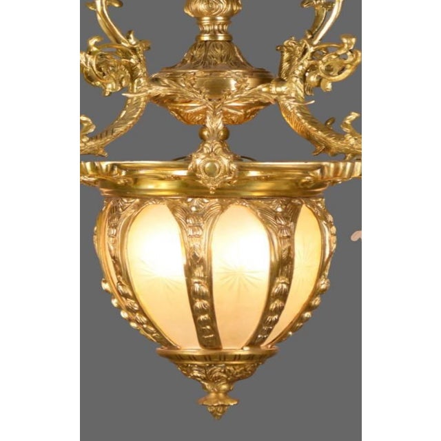 Bronze Custom French Louis XVI Gold Bronze Crystal Chandelier - 1 Pc For Sale - Image 8 of 10