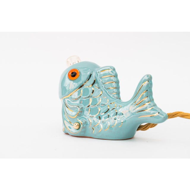 Vintage Ceramic Fish Table Lamp, 1960s For Sale - Image 6 of 12