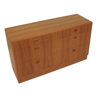 Vintage Mid-Century Modern Teak Six Drawer Dresser For Sale