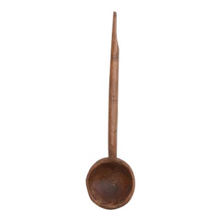 Large Rustic Soup Serving Spoon For Sale