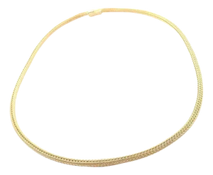 1980s Vintage Tiffany & Co Foxtail Link Yellow Gold Chain Necklace