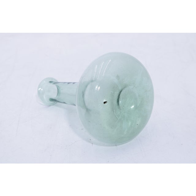 Transparent Antique Pair of Hand Blown Glass Bottle Vases For Sale - Image 8 of 13