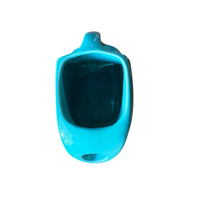Late 20th Century Vintage Fiestaware Turquoise Large Disc Water Pitcher For Sale - Image 5 of 8