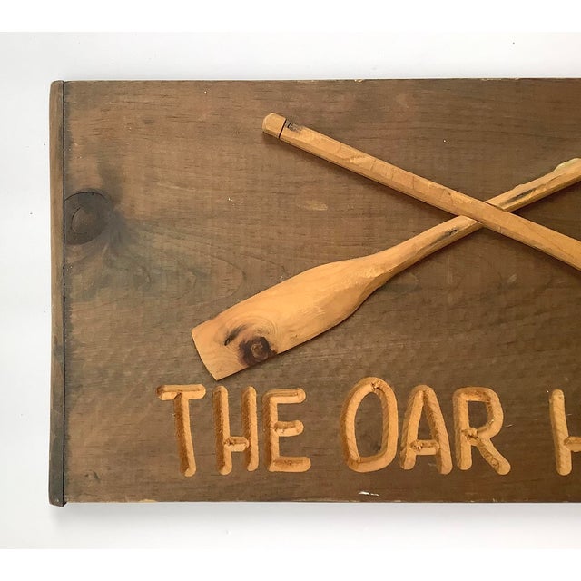 The Oar House Vintage Wood Sign W/Oars Chairish