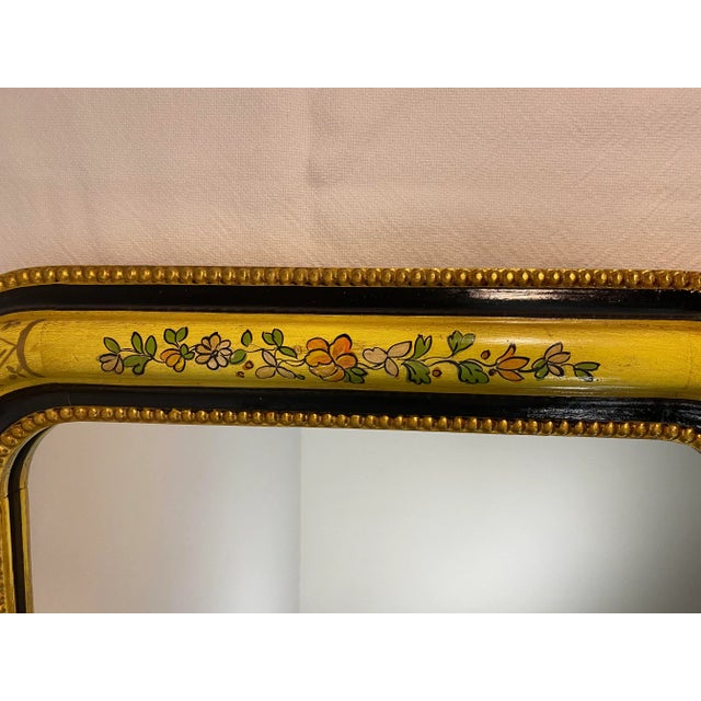 Labarge Vintage 1960's LaBarge Hand Painted Mirror For Sale - Image 4 of 11