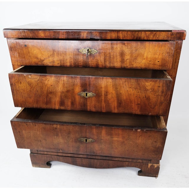 Empire Chest of Drawers with Four Mahogany Drawers, 1840s For Sale - Image 9 of 16