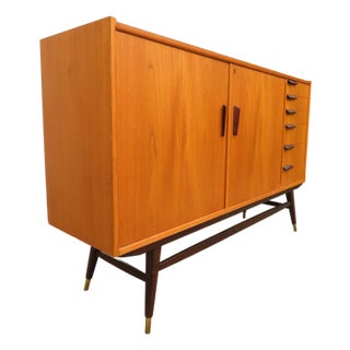 VTG Mid Century Swedish Teak 6 Drawer Sideboard ~ Danish Modern Tv Stand Dresser For Sale