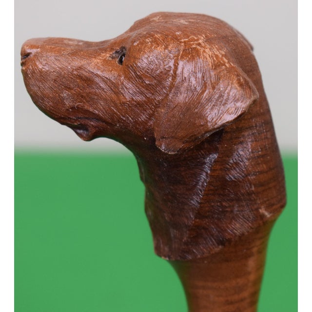Mid 20th Century James Purdey & Sons Hand Carved Dog Head Knob Shillelagh Walking Stick For Sale - Image 5 of 9