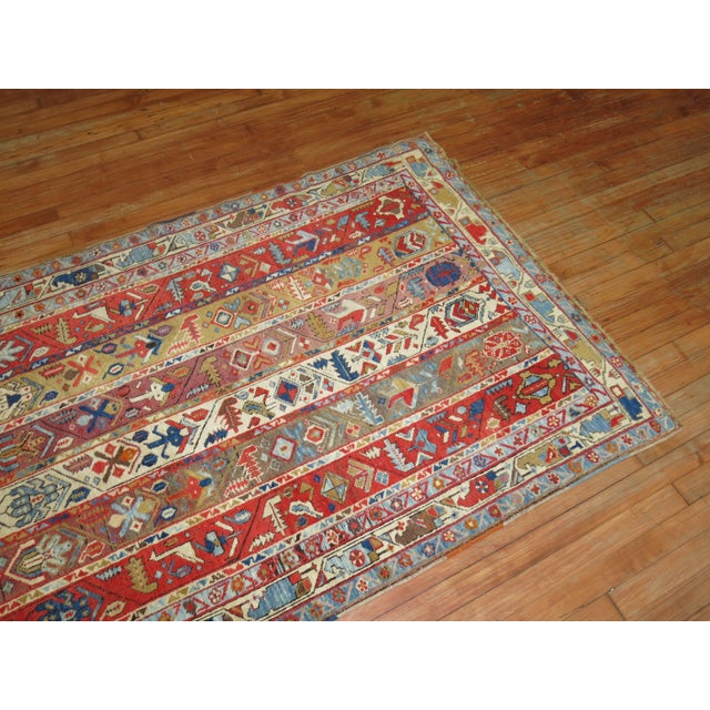 Red Zabihi Collection Karabagh Caucasian Rug For Sale - Image 8 of 11