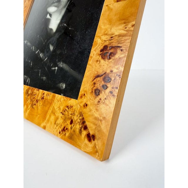 Mid-Century Modern Handmade Burl Wood Picture Frame, Italy, 1970s For Sale - Image 9 of 16
