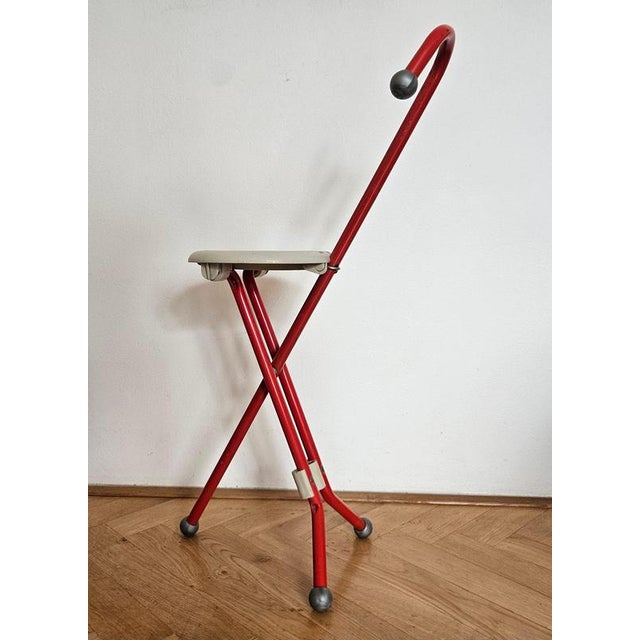 Mid-Century Ulisse Folding Stool by Ivan Loss, Sandrigarden, Italy, 1981 For Sale - Image 11 of 17