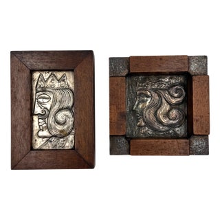 Mid-Century Ashtray and Cigars Box, Italy, 1950s, Set of 2 For Sale