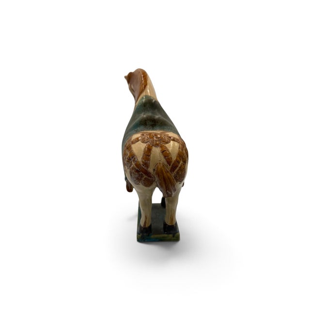 Set of Three Chinese Tang-Style Glazed Ceramic Horse Figures For Sale - Image 14 of 15